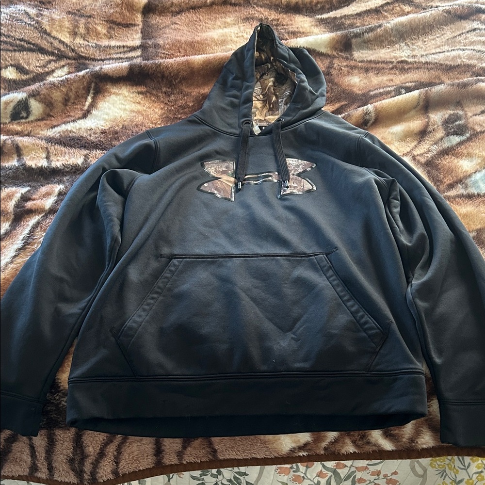 Under Armour Black and Camouflage Hoodie